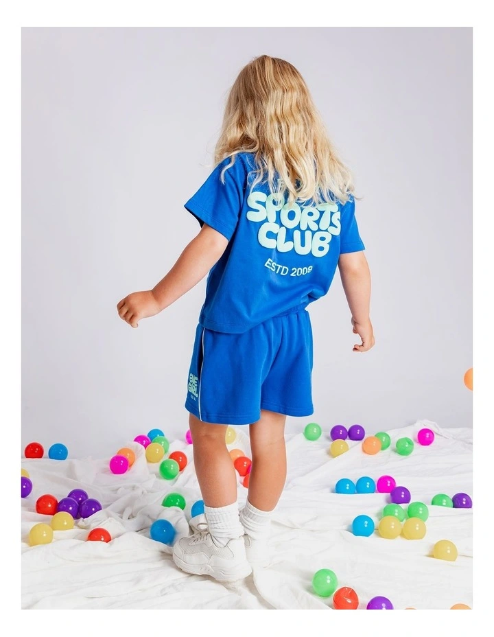 Sports Club Fleece Short (3 - 7 Years) in Cobolt image 3