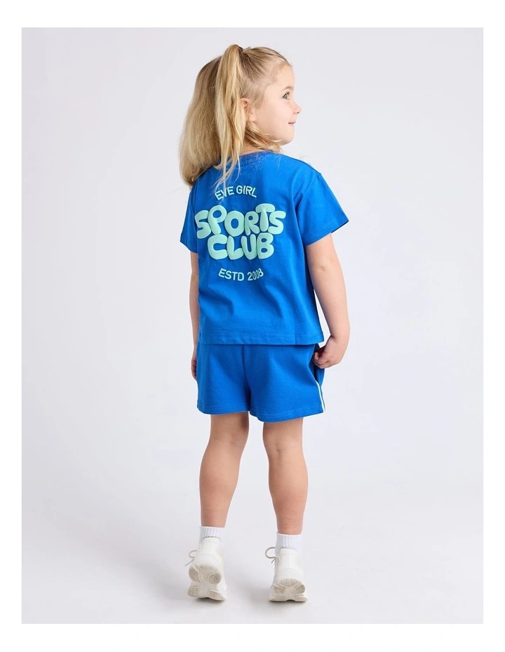 Sports Club Fleece Short (3 - 7 Years) in Cobolt image 4