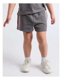Retro Fleece Short (3 - 7 Years) in Charcoal