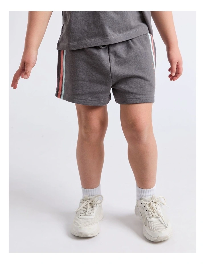 Retro Fleece Short (3 - 7 Years) in Charcoal image 1