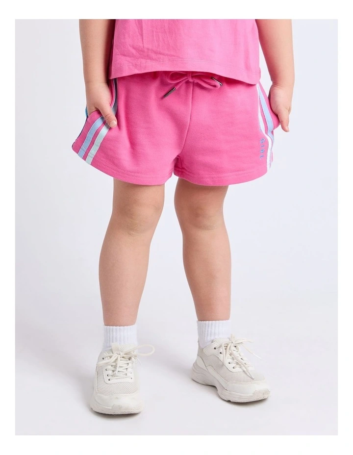 Retro Fleece Short (3 - 7 Years) in Pink image 1