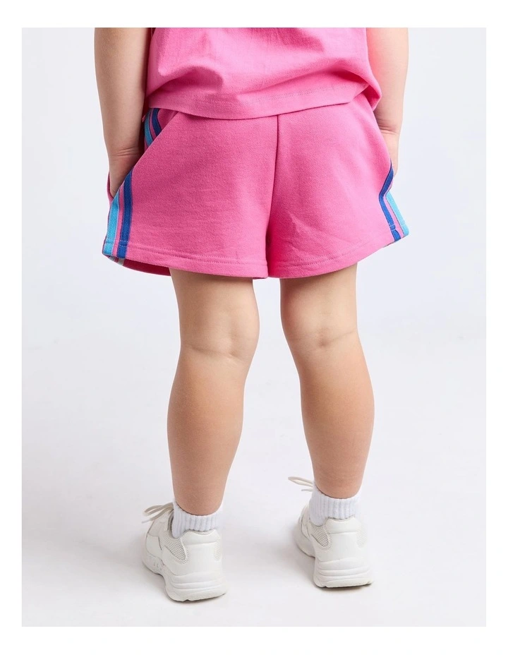Retro Fleece Short (3 - 7 Years) in Pink image 2
