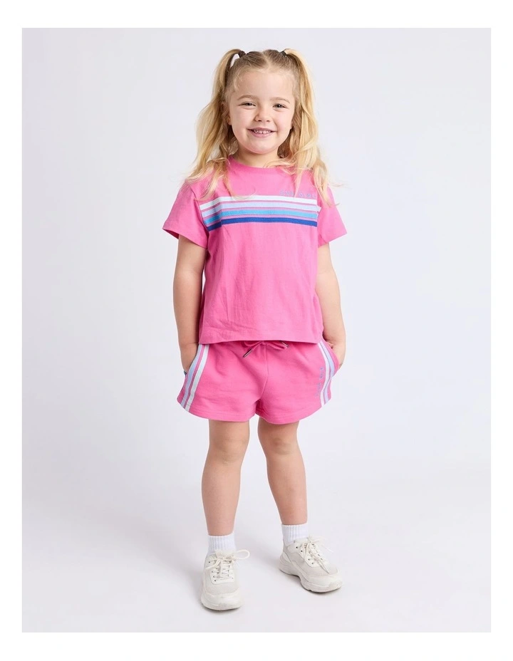 Retro Fleece Short (3 - 7 Years) in Pink image 3