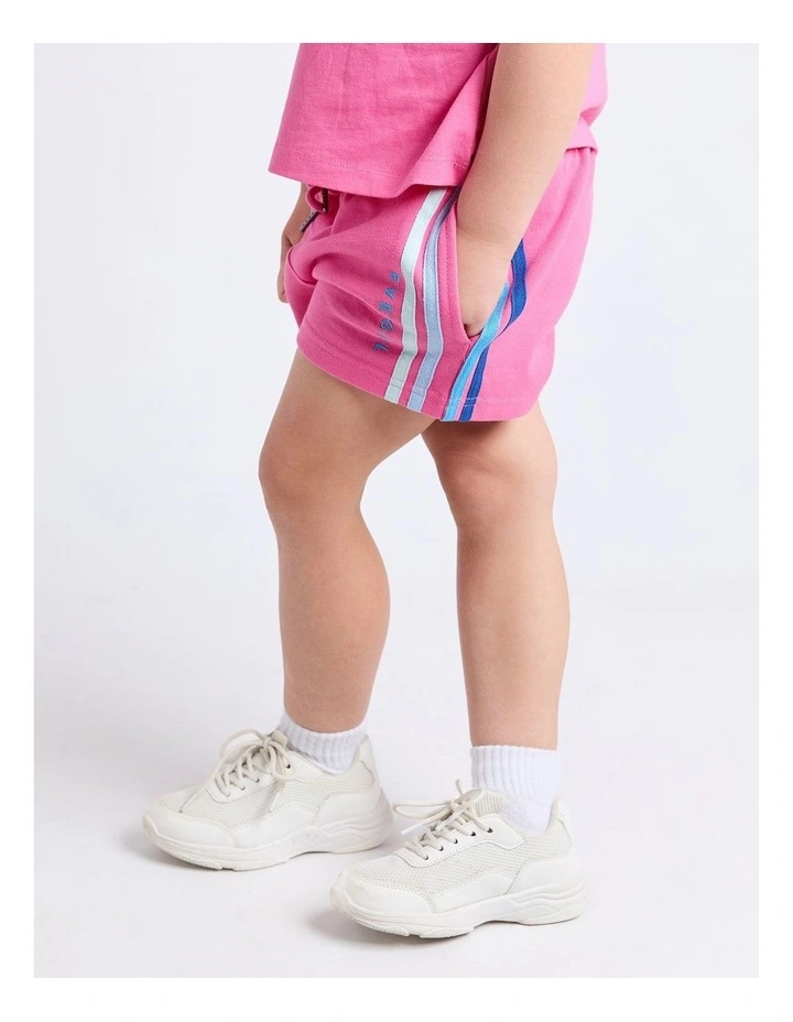 Retro Fleece Short (3 - 7 Years) in Pink image 4