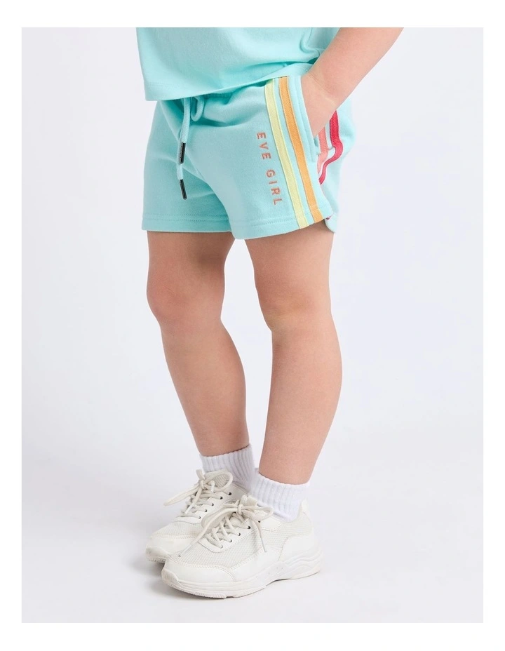 Retro Fleece Short (3 - 7 Years) in Light Blue image 4