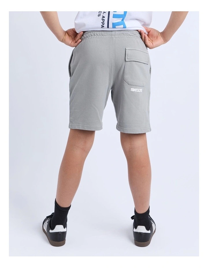 Podium Fleece Short (8-16 Years) in Grey image 5