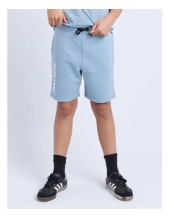 Podium Fleece Shorts (8-16 Years) in Blue