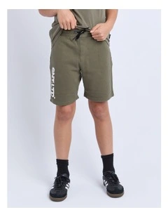Podium Fleece Short (8-16 Years) in Green