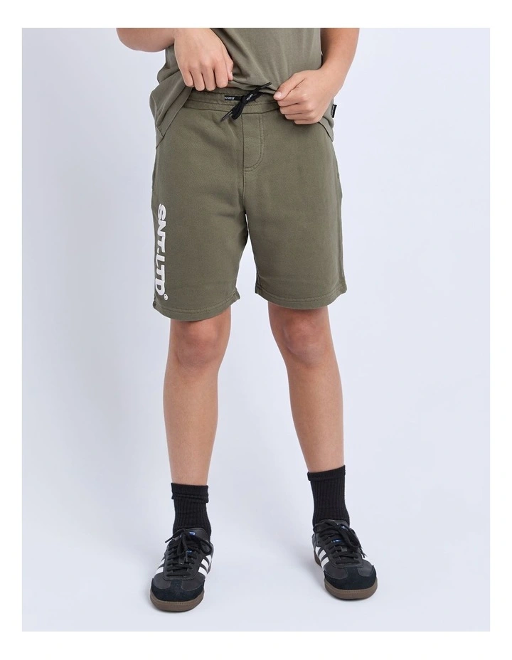 Podium Fleece Short (8-16 Years) in Green image 1