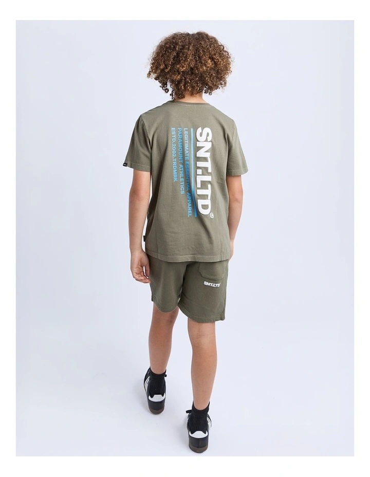 Podium Fleece Short (8-16 Years) in Green image 3