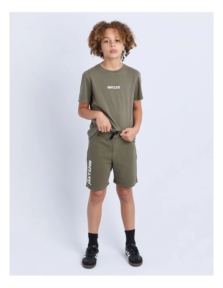 Podium Fleece Short (8-16 Years) in Green image 4