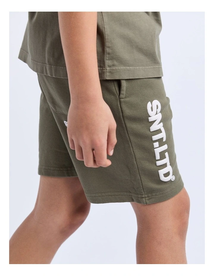 Podium Fleece Short (8-16 Years) in Green image 5