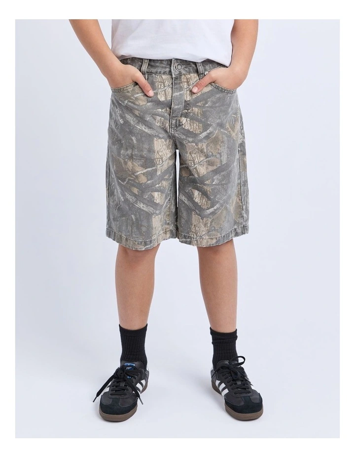Tree Camo Jort (8-16Years) in Grey image 1