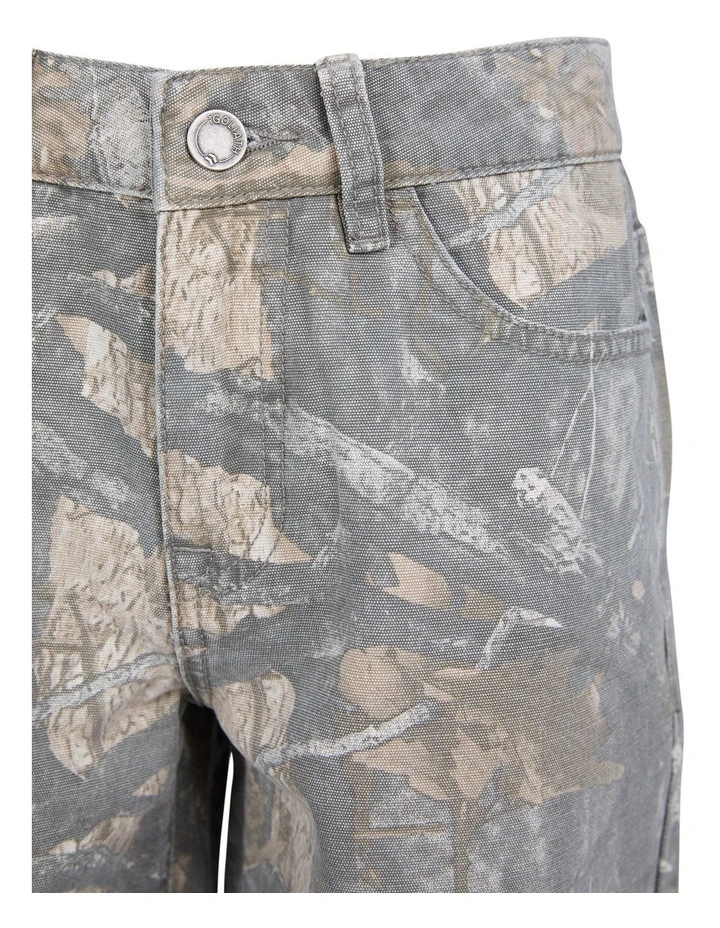 Tree Camo Jort (8-16Years) in Grey image 7