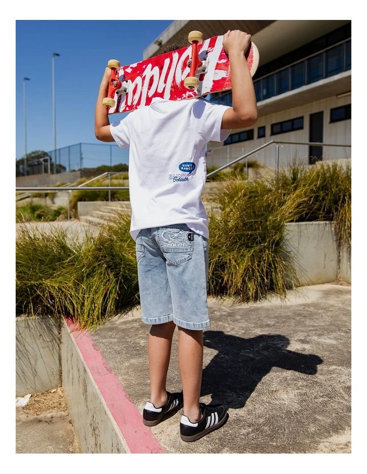Overturn Jort Shorts (8-16 Years) in Blue image 2
