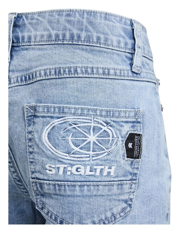 Overturn Jort Shorts (8-16 Years) in Blue image 4