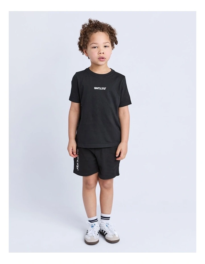 Podium Fleece Short (3-7 Years) in Black image 3