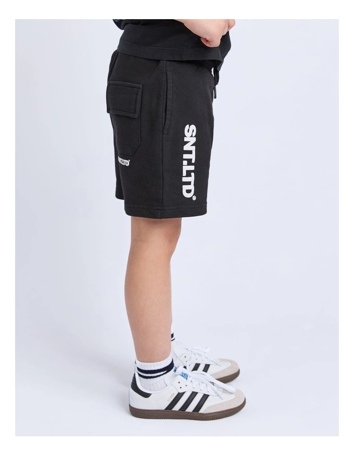 Podium Fleece Short (3-7 Years) in Black image 4