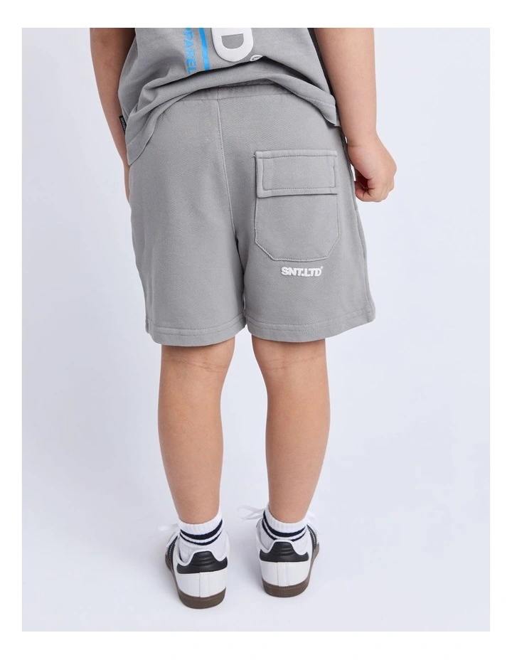 Podium Fleece Short (3-7 Years) in Grey image 3