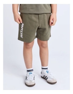 Podium Fleece Short (3-7 Years) in Green