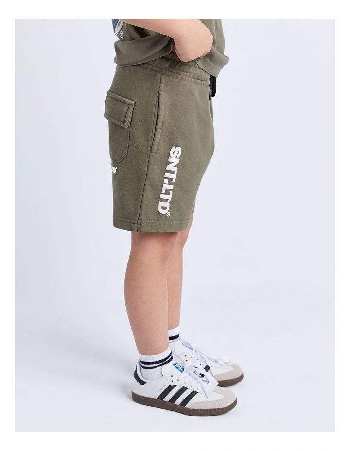 Podium Fleece Short (3-7 Years) in Green image 4