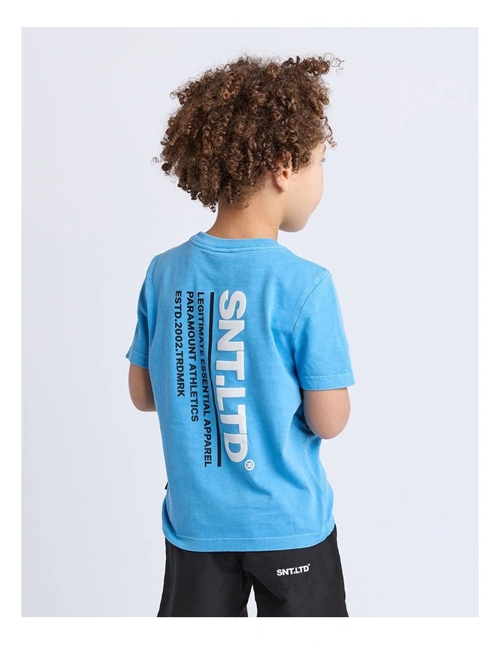 Pace Tee (3-7 Years) in Blue image 2