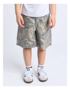 Tree Camo Short (3-7 Years) in Grey