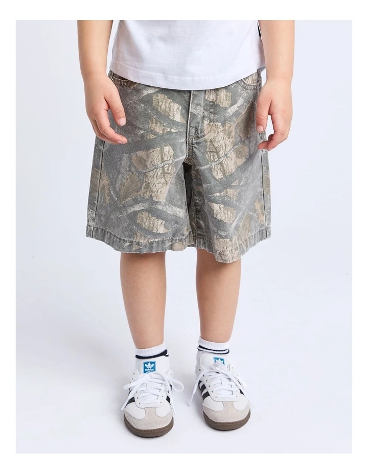 Tree Camo Short (3-7 Years) in Grey image 1