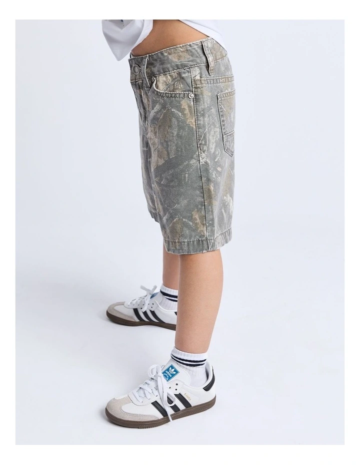 Tree Camo Short (3-7 Years) in Grey image 4