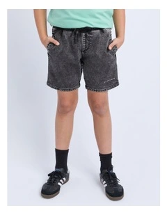 Fairhaven Short (3-7 Years) in Washed Black