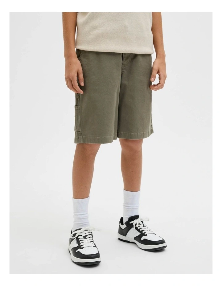 Jpsttony Carpenter Shorts in Dusty Olive image 3