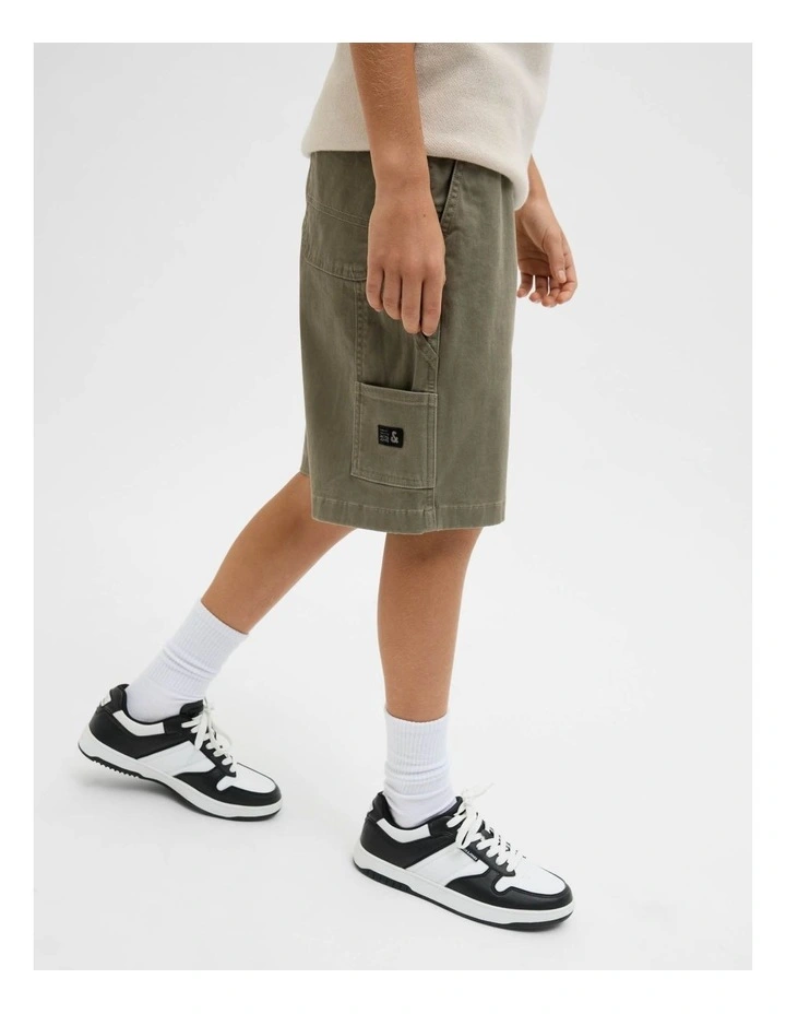 Jpsttony Carpenter Shorts in Dusty Olive image 4
