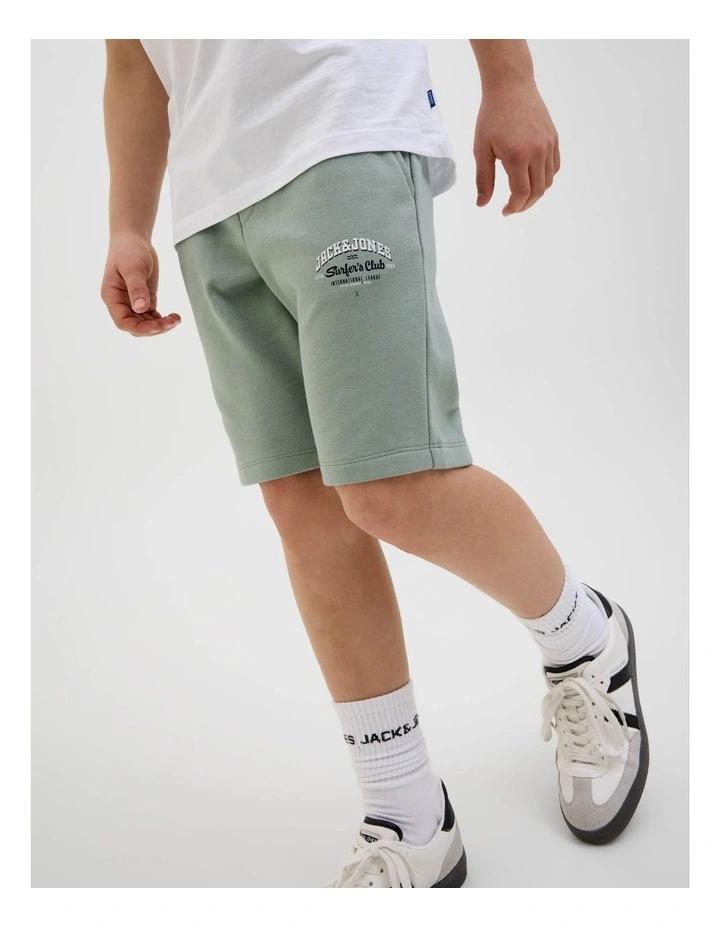 Logo Sweat Shorts in Iceberg Green image 3
