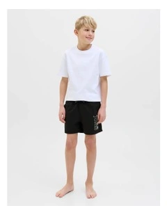 Jpstmaui Jjswim Double Logo Shorts in Black