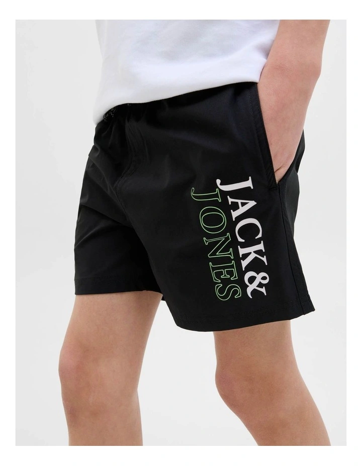 Jpstmaui Jjswim Double Logo Shorts in Black image 4