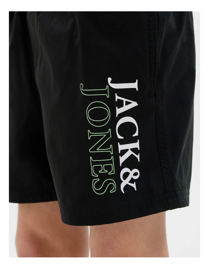 Jpstmaui Jjswim Double Logo Shorts in Black image 5