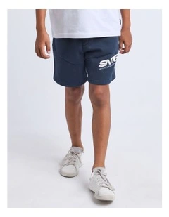 Challenger Fleece Short (8-16 Years) in Blue