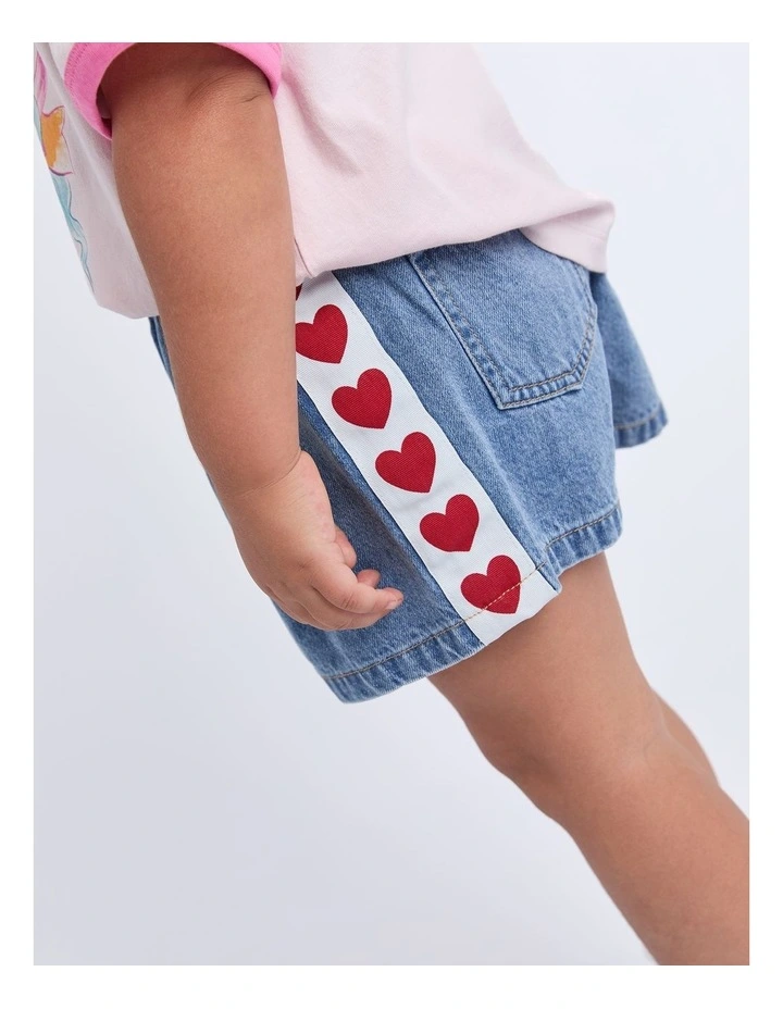 Love Denim Short (3-7 Years) in Denim image 4