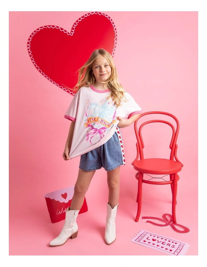 Love Denim Short (8-16 Years) in Denim image 2