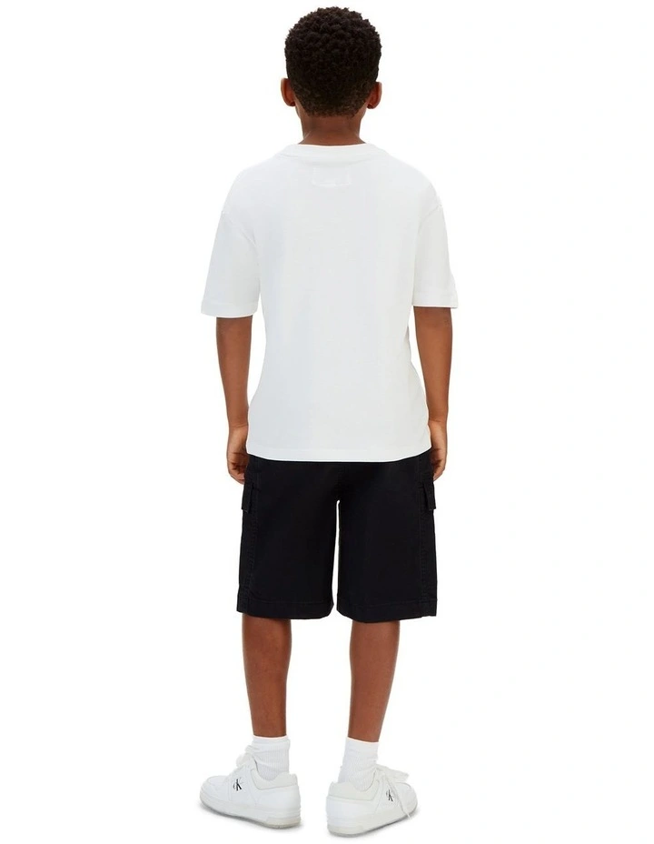 Essential Woven Cotton Shorts (8-16 Years) in Black image 2