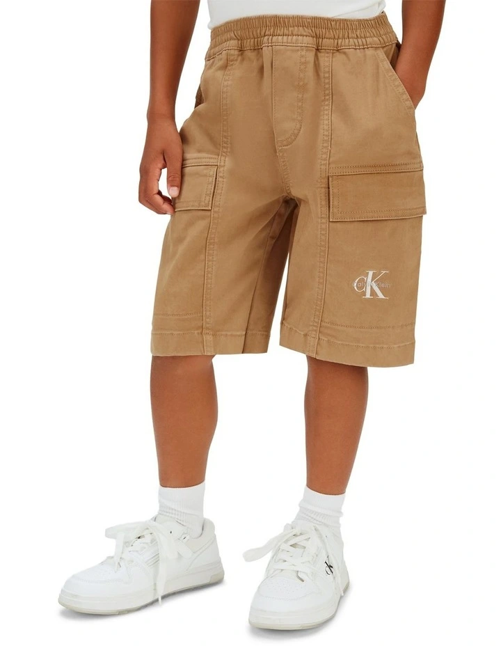 Essential Woven Cotton Shorts (8-16 Years) in Tigers Eye image 4