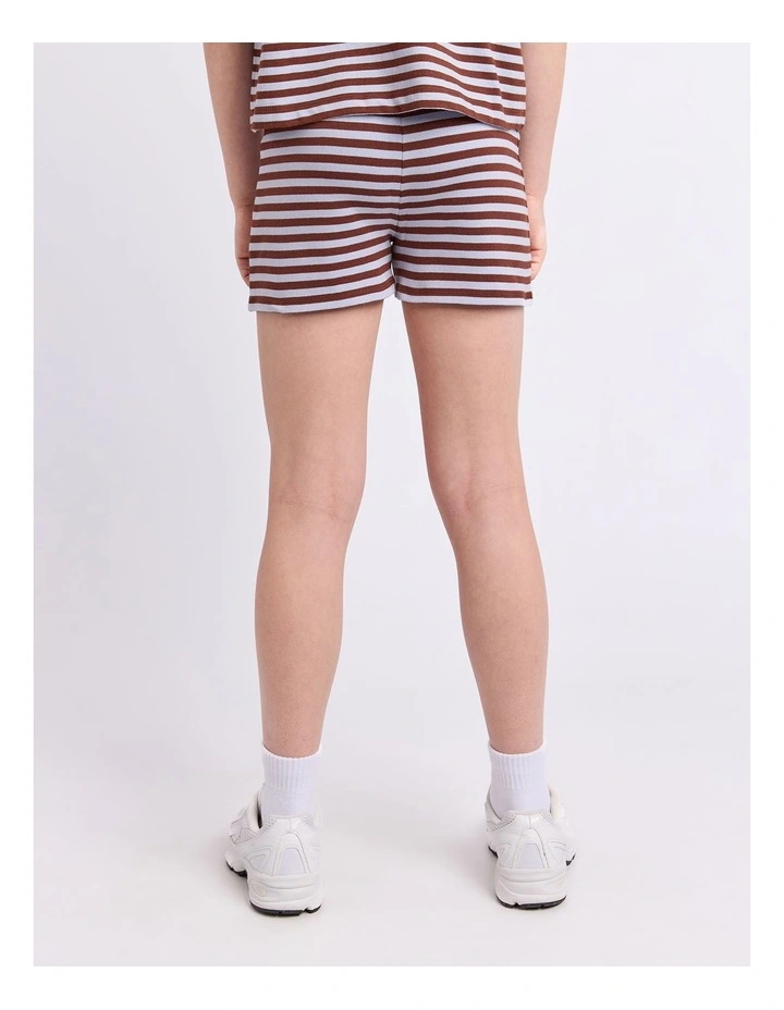 Paloma Stripe Short (8-16 Years) in Chocolate image 2
