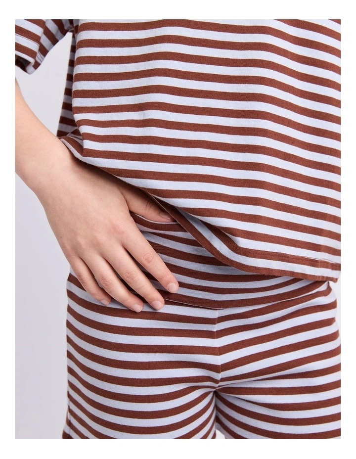 Paloma Stripe Short (8-16 Years) in Chocolate image 4