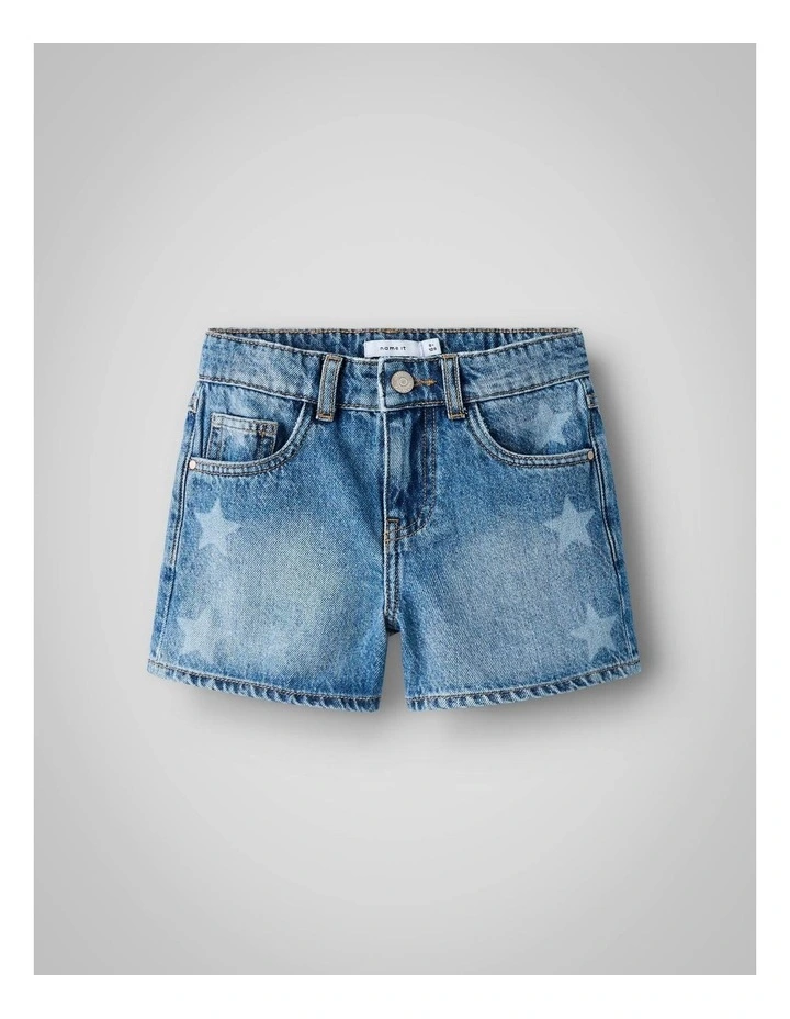 Mom Laser Denim Shorts image 1