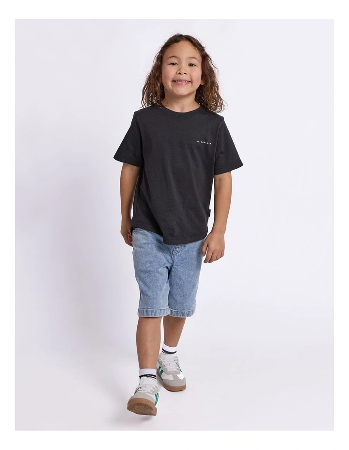 Pull On Overturn Jort - Washed out blue ( Size 3-7 ) image 3
