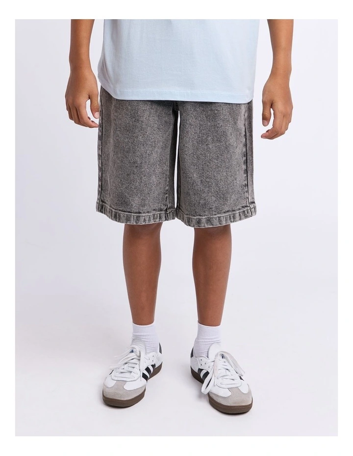 Overturn Jort - Washed Black (Size 8-16) image 1
