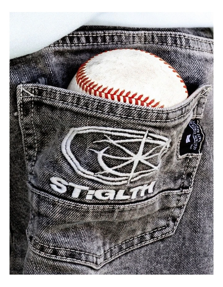 Overturn Jort - Washed Black (Size 8-16) image 2
