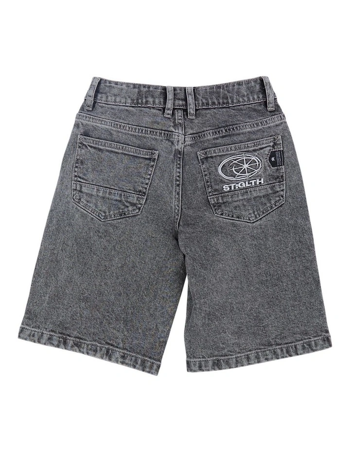 Overturn Jort - Washed Black (Size 8-16) image 7