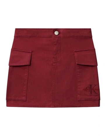 GIRLS 8-16 Essential Cargo Mini Skirt (8-16 Years) in Rich Cherry