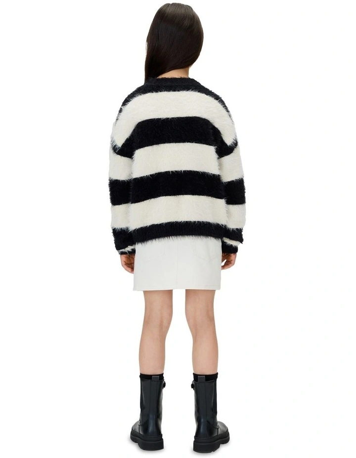 Sateen Five Pocket Skirt in Cream image 2